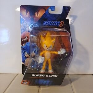 Sonic The Hedgehog 3 Movie Action Figure - Yellow Super Sonic 6"